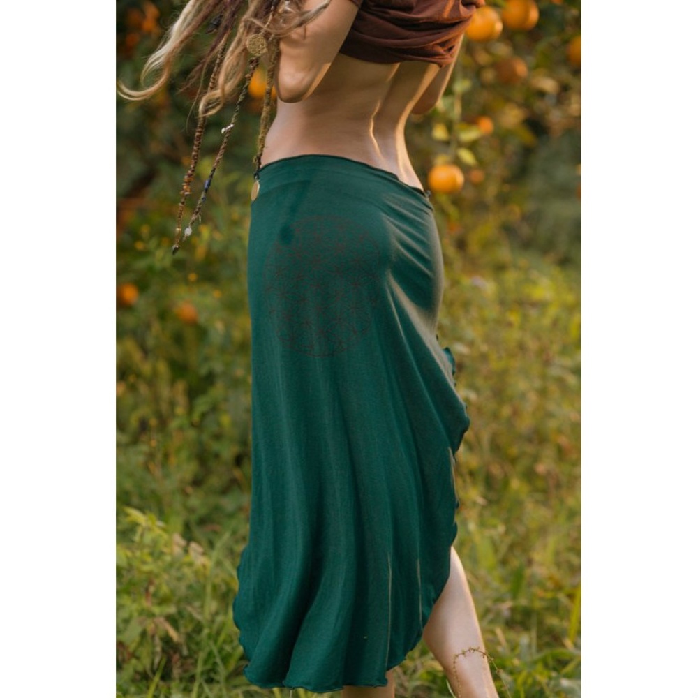 Luna Skirt Ocean Blue Festival Clothing Asymmetric